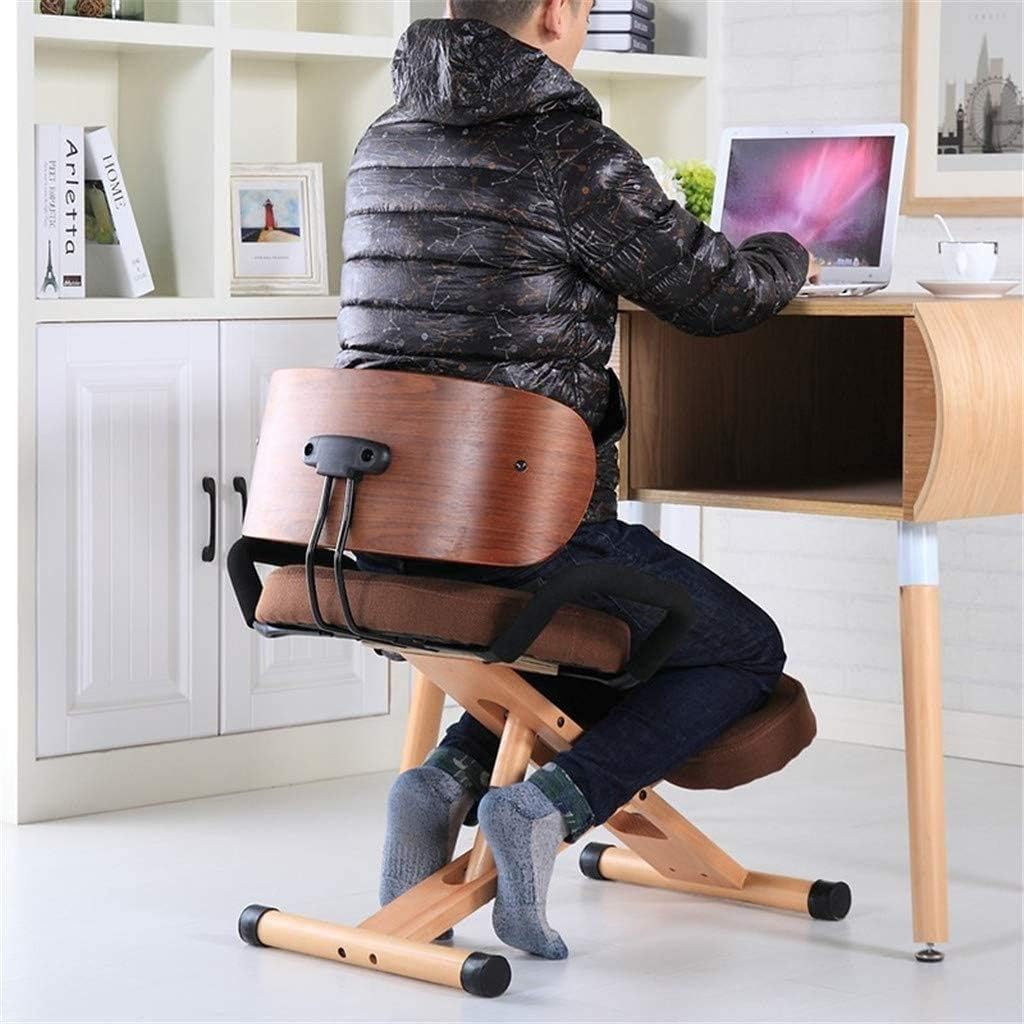 Kneeling Chair, Correction Posture Chair, Ergonomic Anti-hump And Anti-myopia Computer Chair Student Writing Chair, Adjustable Back Correction Stool Neck Pain And Spine Tension Relief Knee Chair Happy