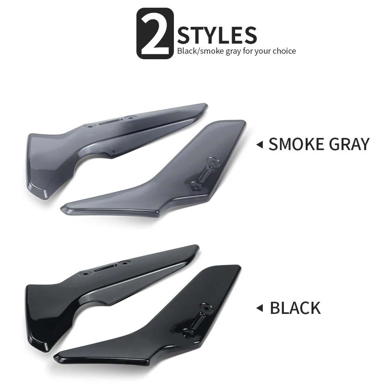 Deflector de Viento Lateral para Parabrisas de Motocicleta Yamaha MT-125, MT-15, MT 125, MT-15 (2020-). Deflector Cupula Moto(Smoke Gray)