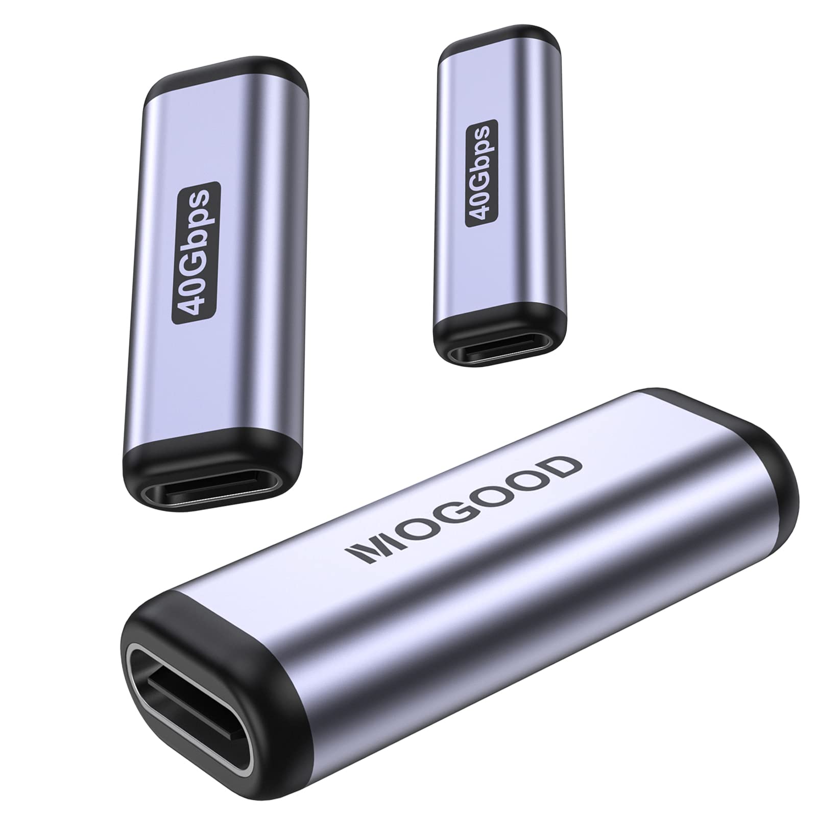 MOGOOD USB C 中継アダプタ 3個 USB Type C 変換 アダプタ メス to メス USB Type C 延長アダプタ 【100W 急速充電 と 40Gbps 高速データ転送 と 8K@60Hz映像出力】Type C 延長コネクタ セット 中継器の両端はType C to Type C線の使用のみをサポートしている
