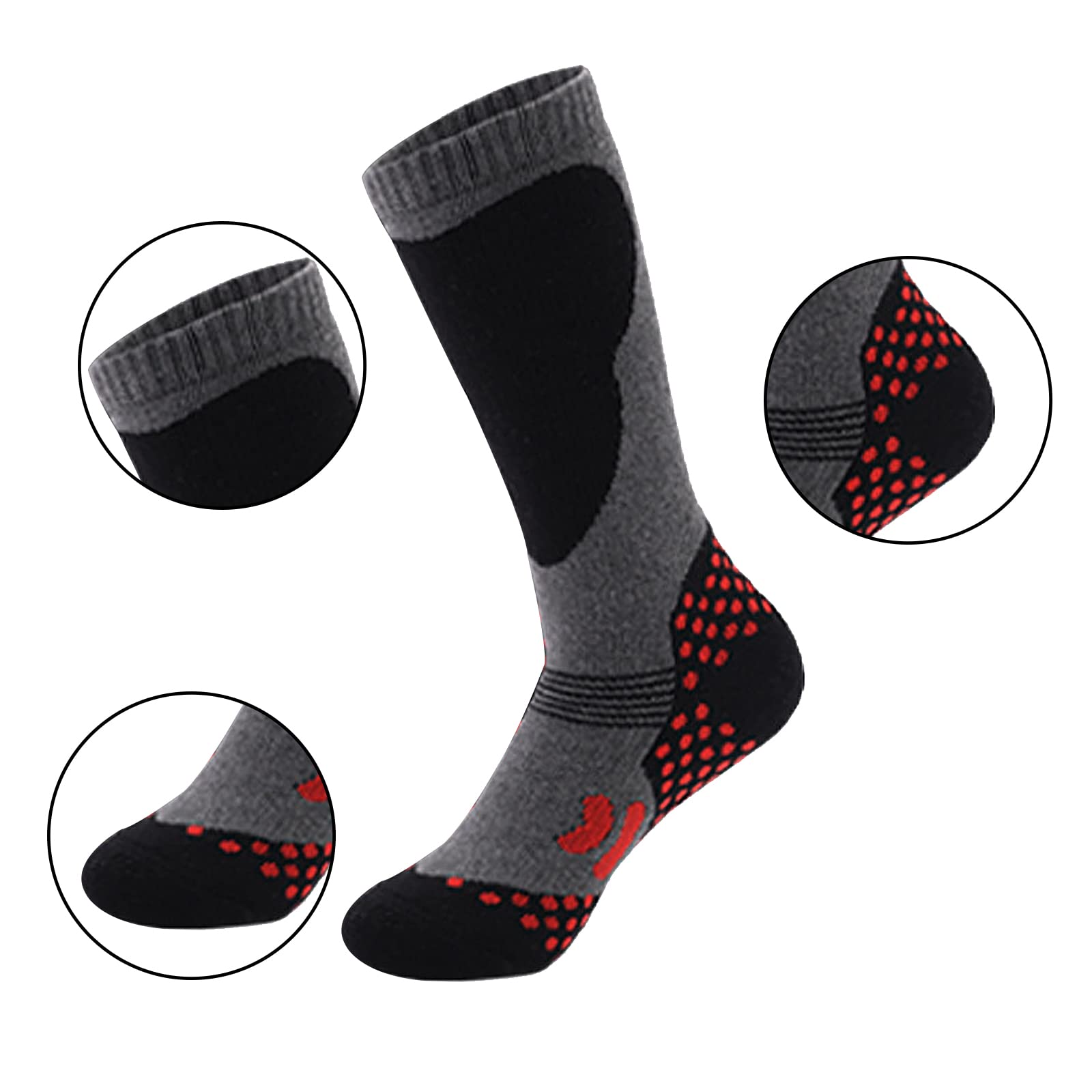 1 Paar Skisocken Kinder Unisex Baumwolle Skistrümpfe Kinder Thermosocken Kinder für Jungen Mädchen,Dicke Verstärkte Kniestrümpfe Winter Sportsocken für Kinder Active Kniehoch Bunt Warm zum Skifahren