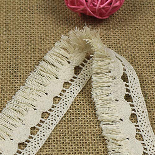 Yulakes Ruban Dentelle Coton Blanc à Fleurs 10 Yards X 3,5 Cm - Ruban Vintage Couture