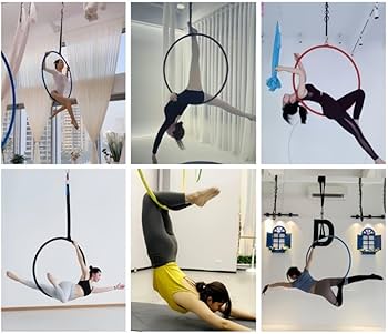 Amazon | Klivex 空中ヨガ 空中フープ ヨガライラフープ空中リング