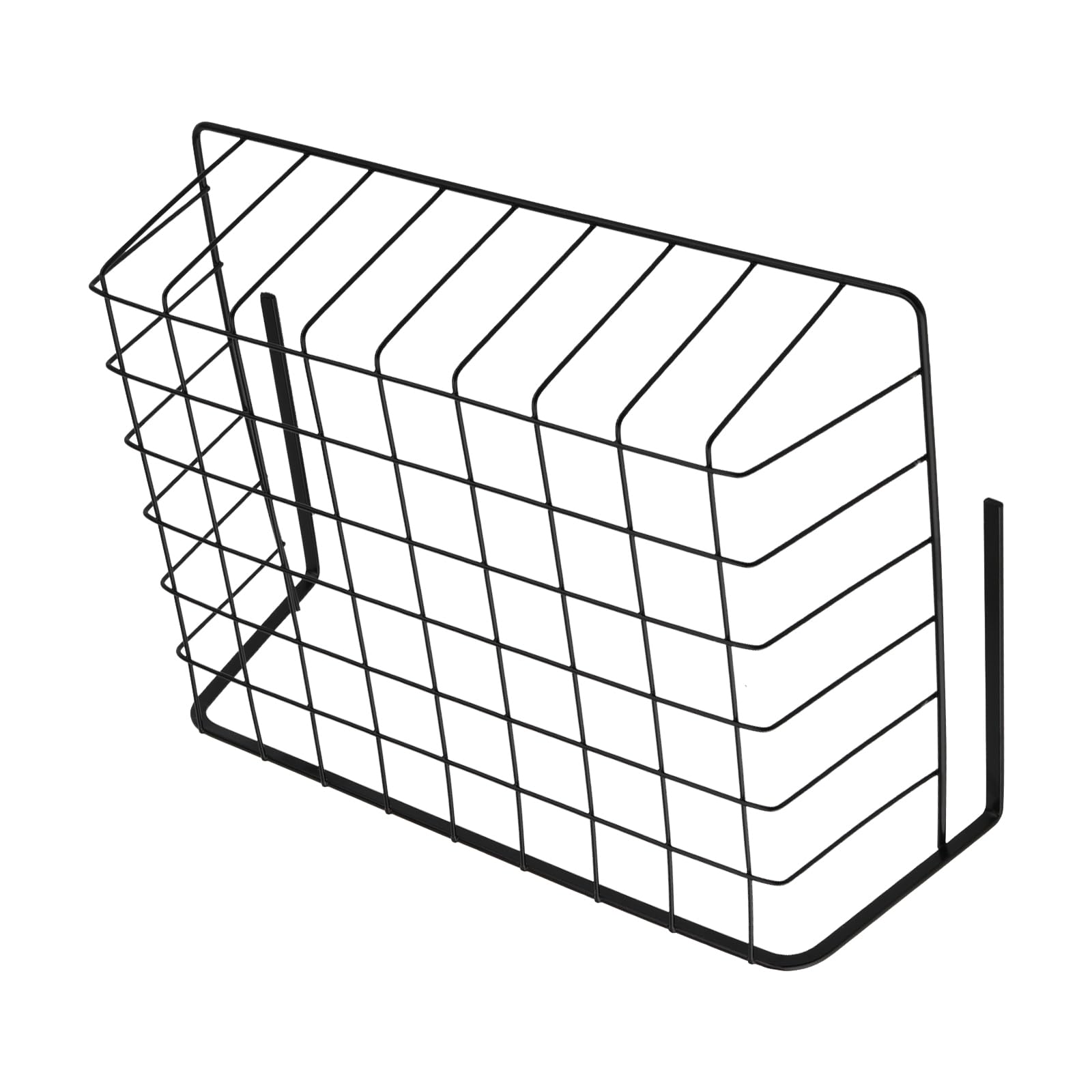 FUNSUEI 5 Stück Unter Regal Aufbewahrungskorb, 34 x 20,5 x 11,5 cm, Unterregal Drahtkorb Hängekorb Schwarz, Chrankkörbe Aufbewahrung Hängekorb zum einhängen für Küche, Büro, Schrank, Badezimmer