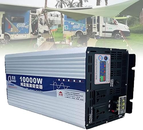 Cargador inversor de onda sinusoidal pura de 6000 W, 8000 W, 10000 W, 12 V/24 V/48 V/60 V/72 V CC a CA 120 V 240 V, inversor de potencia, para el