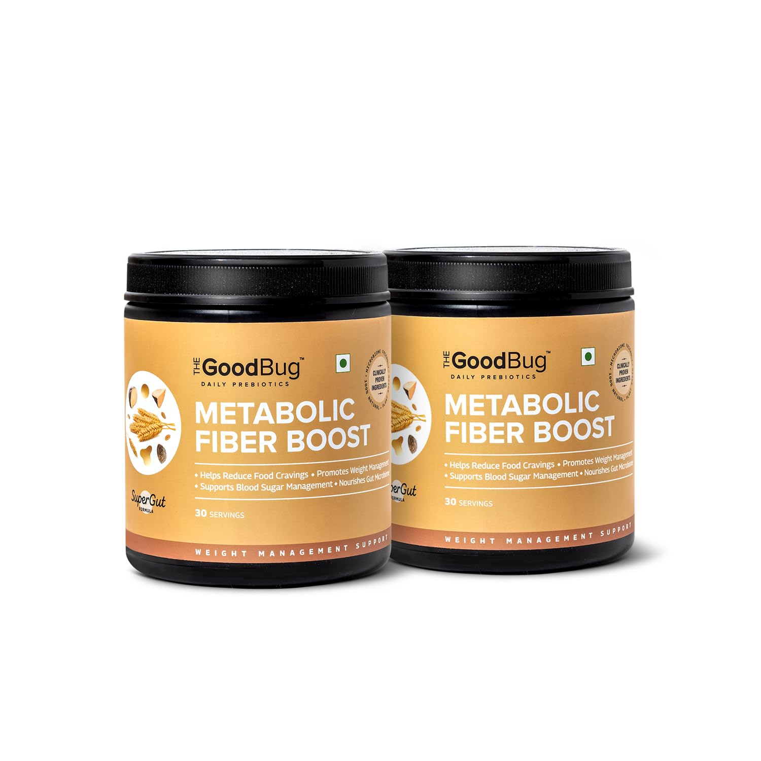 The Good Bug Metabolic Fiber Boost | Promotes Weight Management | Reduces Cravings & Manages Blood Sugar | Plant-based Fiber Supplement | Non-GMO | Gluten Free | 60 Servings