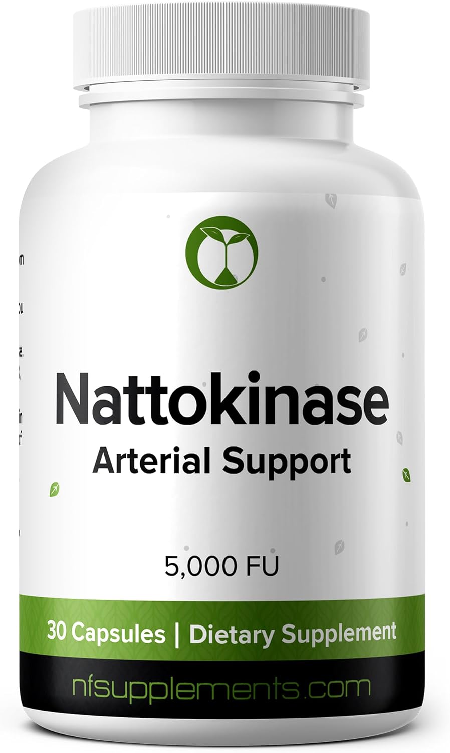 Nattokinase 5000FU Arterial Support - Targets Plaque | Third Party Tested Verified Quality | 30 Vegetarian Capsules | Non-GMO, Gluten Free, Vegan Friendly | Natural Ingredients Health Supplement (30)