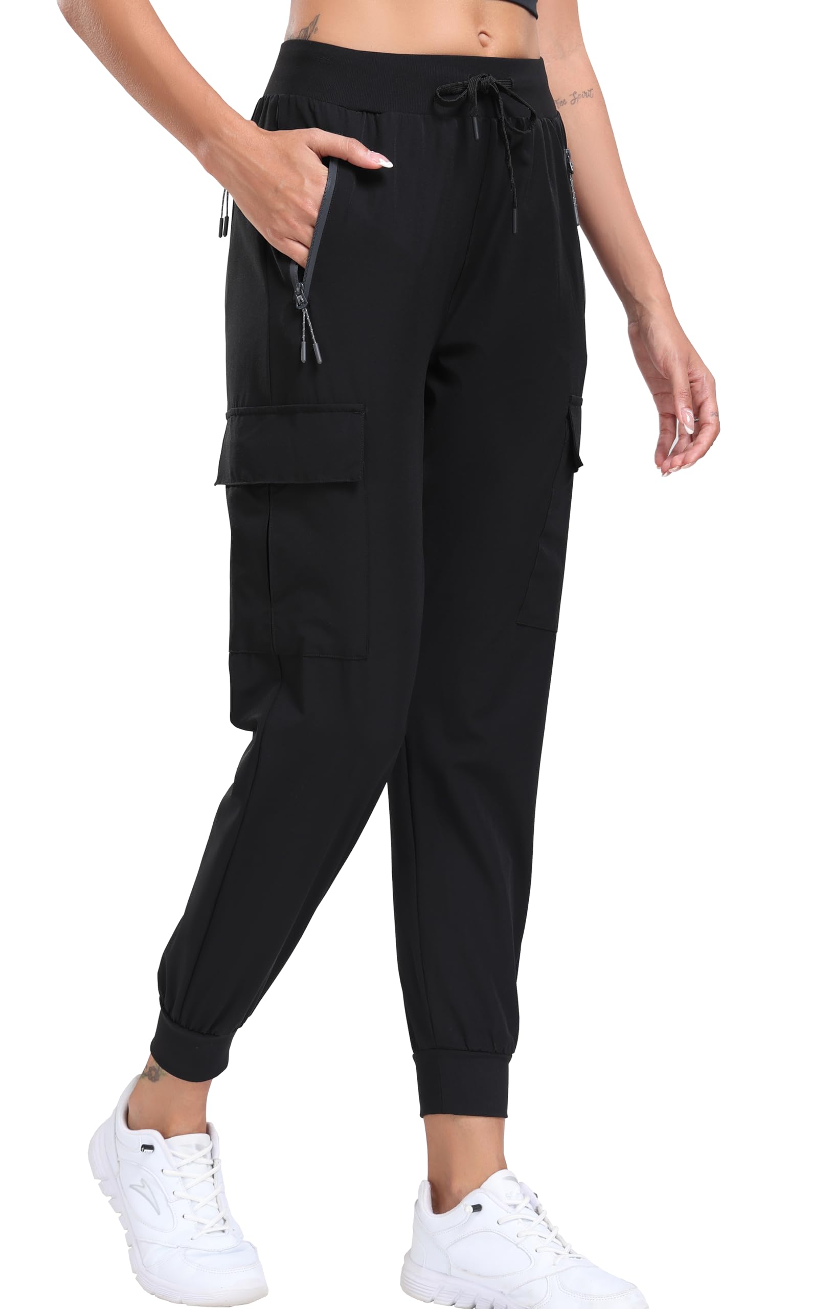 Women's Cargo Hiking Pants Lightweight Travel Joggers