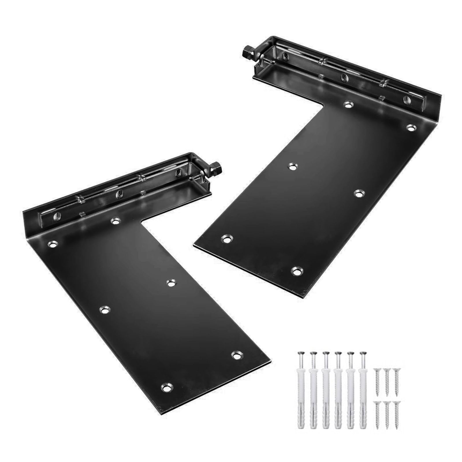 Jazuaiao Black Multipurpose Concealed L Type Brackets Accessory For Easy And Stable Cabinet Mounting In Various Home Space Saving Easy Installion Wall Brackets