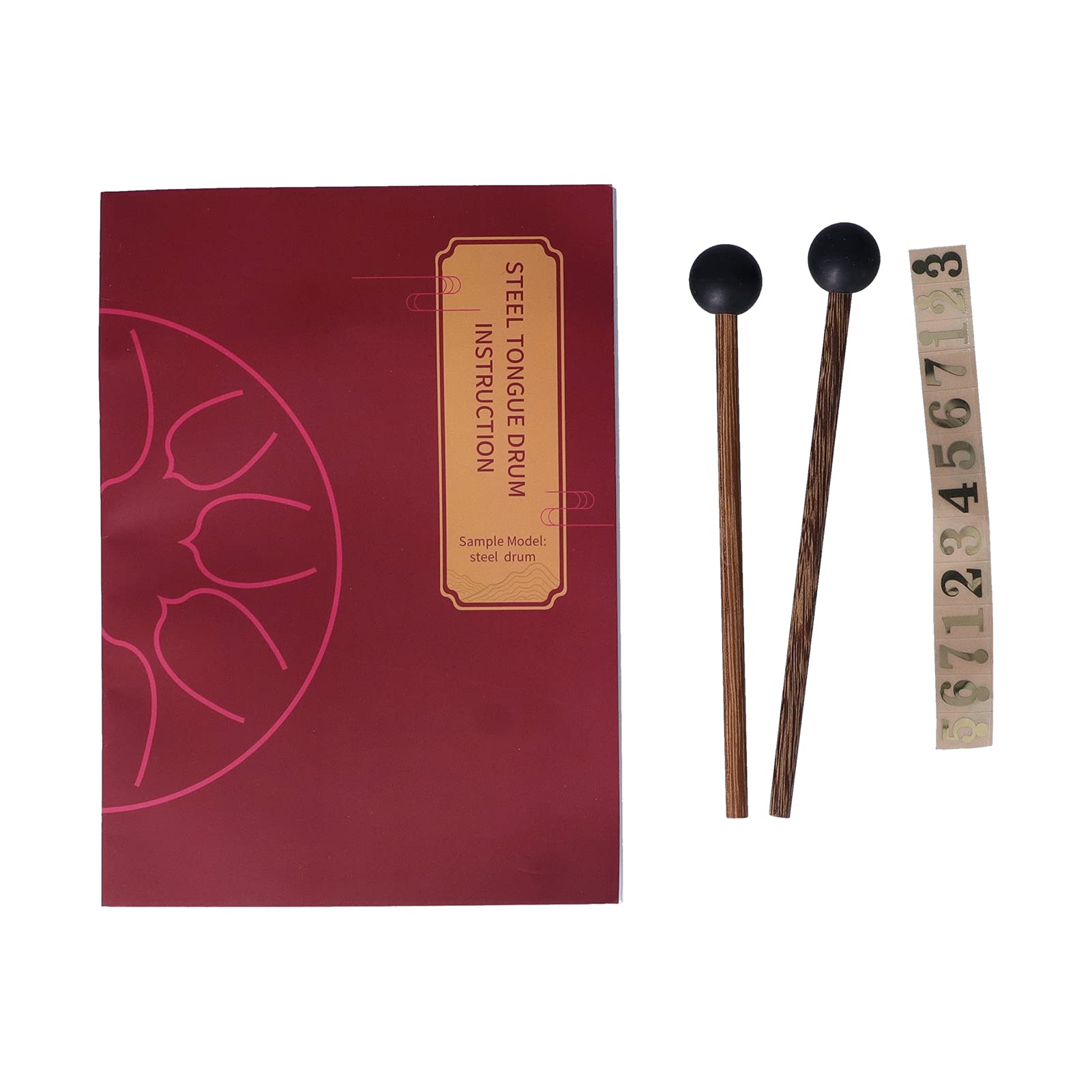 Cocoarm Tamburo per Lingua Tamburo a Mano in Acciaio 6 Pollici 8 Toni con Kit in Legno di Stoffa Accordatura Trasparente Libro di Spartiti e Mazze per Meditazione Yoga Principianti Musicoterapia