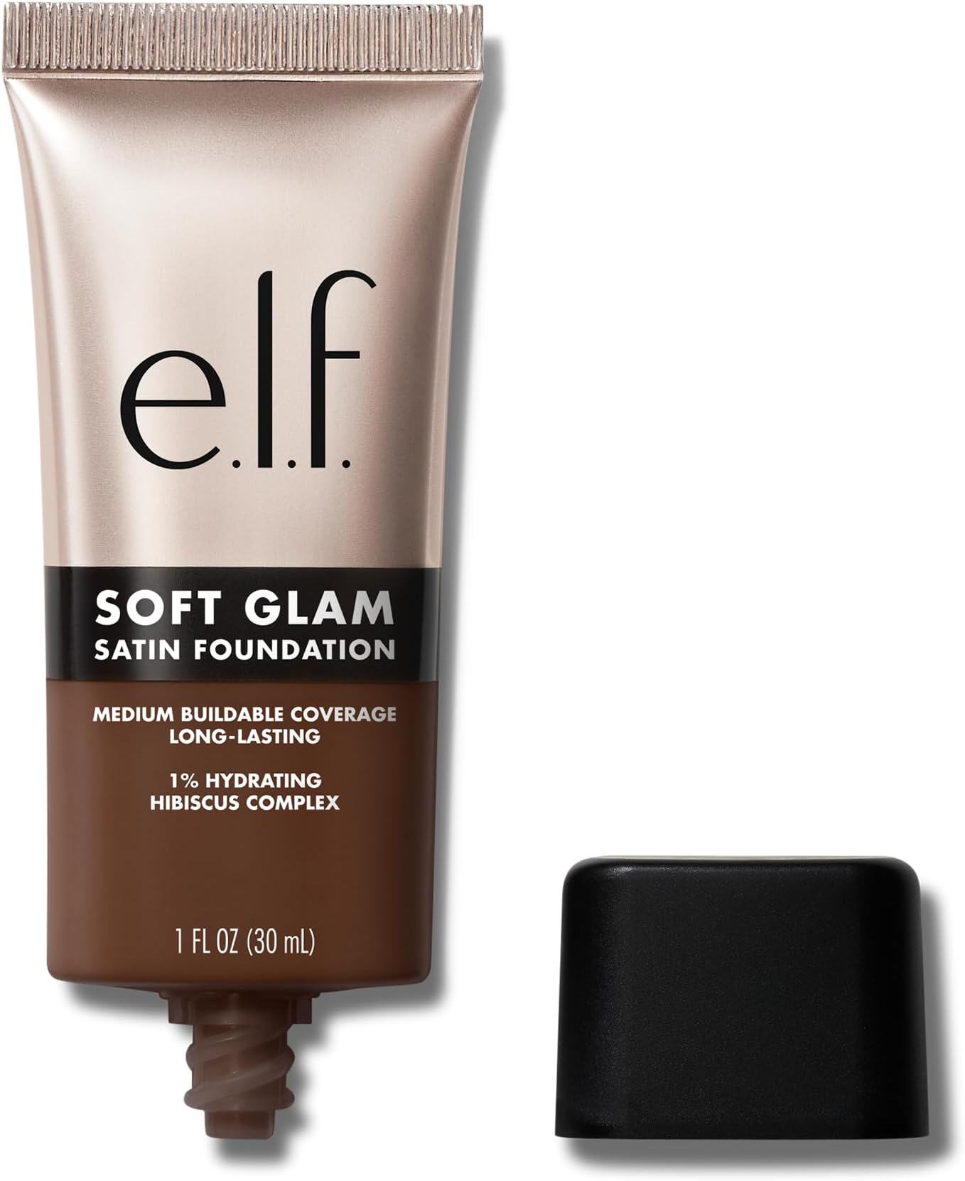 e.l.f. Soft Glam Foundation, Medium Coverage, Long-Lasting & Buildable Foundation For A Smooth, Satin Finish, Vegan & Cruelty-Free, 63 Rich Warm