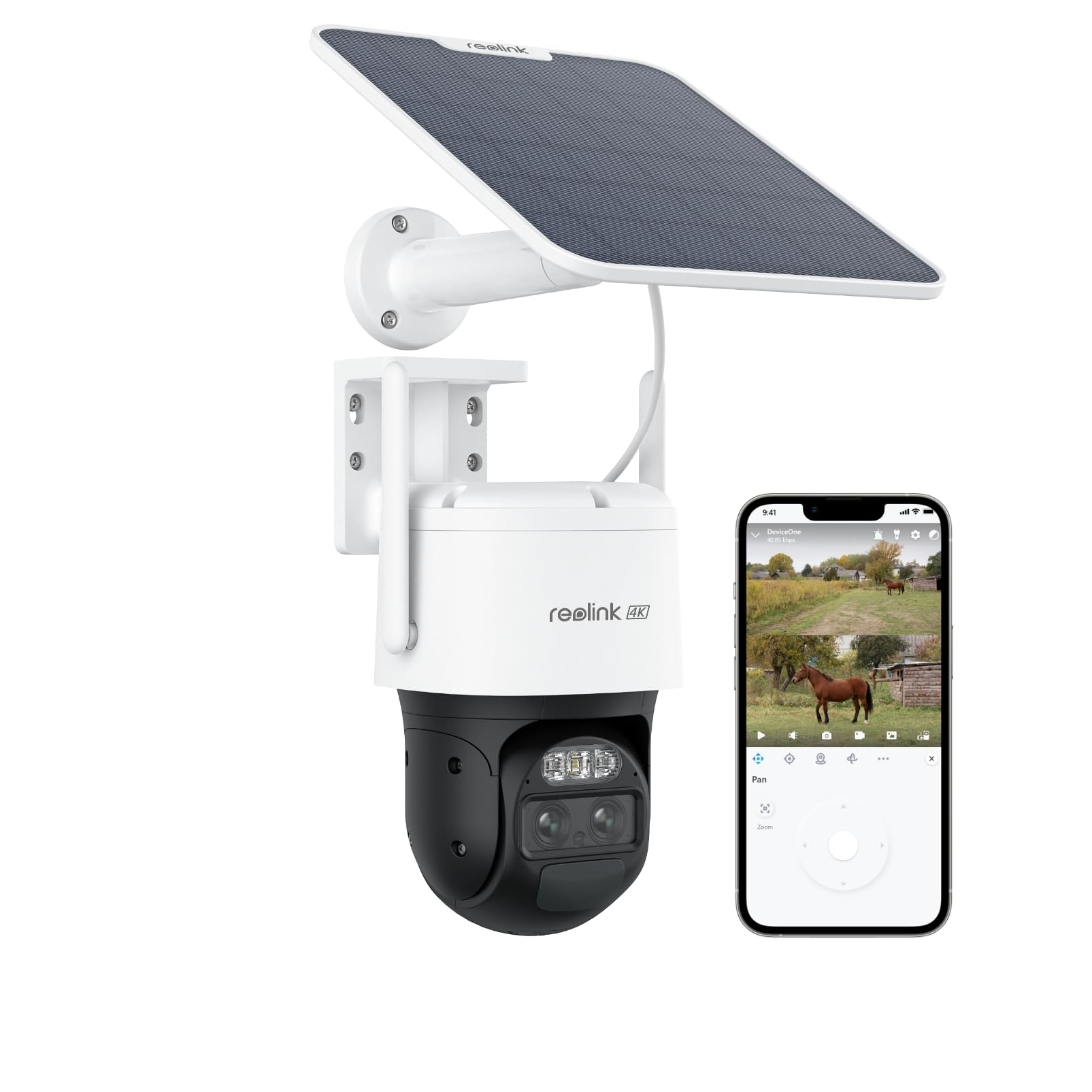 Reolink 3G/4G LTE PTZ Solar Überwachungskamera mit SIM-Karte, Auto-Tracking & Auto-Zoom, Dual-Lens, Akku Kamera Outdoor mit 30m Farbnachtsicht, 4K 8MP, KI-Erkennung, TrackMix LTE+6W Solarpanel