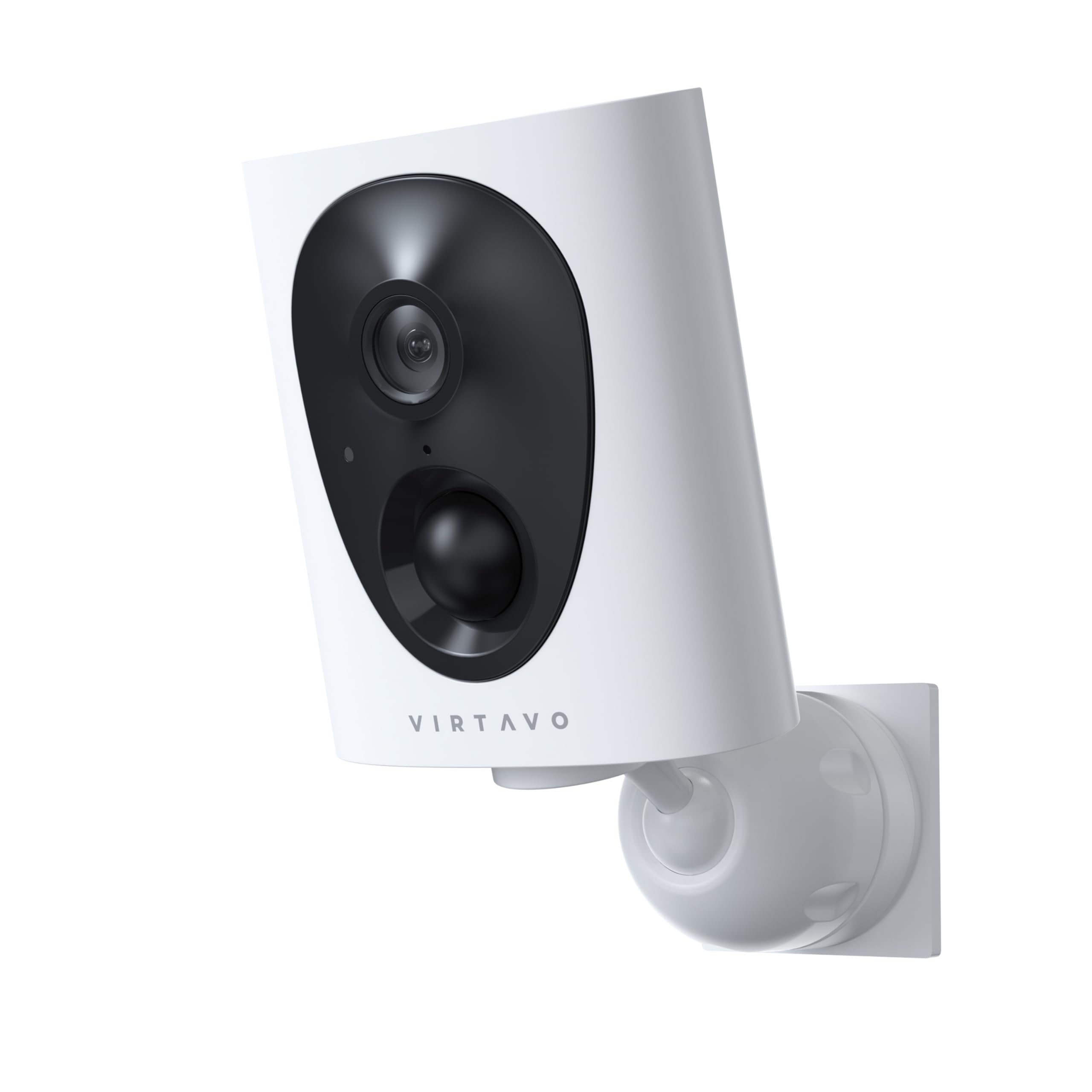 VIRTAVO 2K Telecamera WiFi Esterno Senza Fili a Batteria, Starlight Lente, Visione Notturna a Colori, Videocamera con Allarme, Rilevamento PIR, Audio Bidirezionale, Impermeabile, SD/Cloud, VF1 | Sensore di movimento PIR senza fili, audio a 2 vie, senza ab