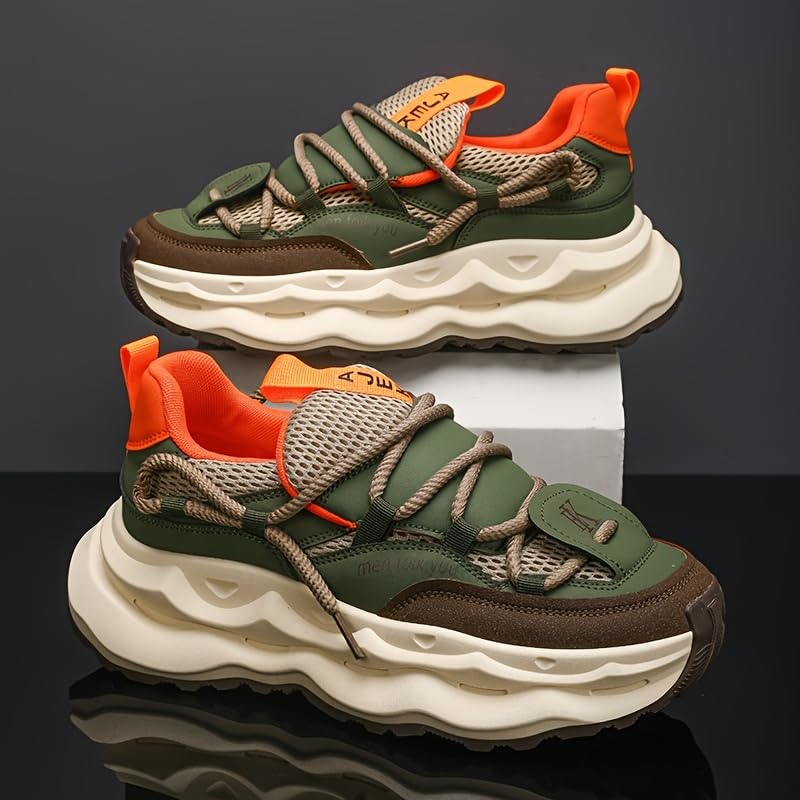 Mens Vintage Chunky Sneakers: Soft Sole, Anti-Slip, Durable, Breathable3