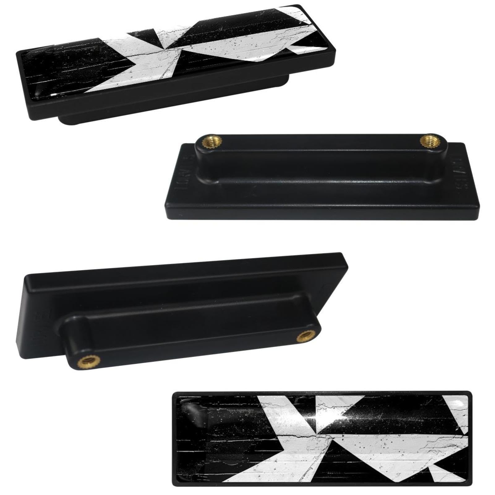 4 Pack 3.6inch Length Black Kitchen Cabinet Knobs Stainless Steel Drawer Knobs Bedroom Dresser Knobs for Men Women Girls, Nursery Knobs