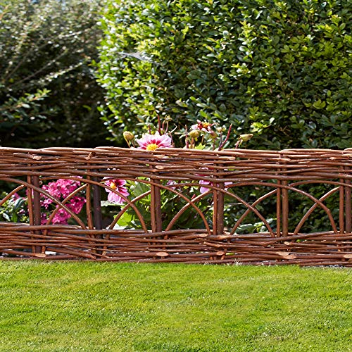WALTONS EST. 1878 Woven Willow Arched Borders Natural Garden Edging for