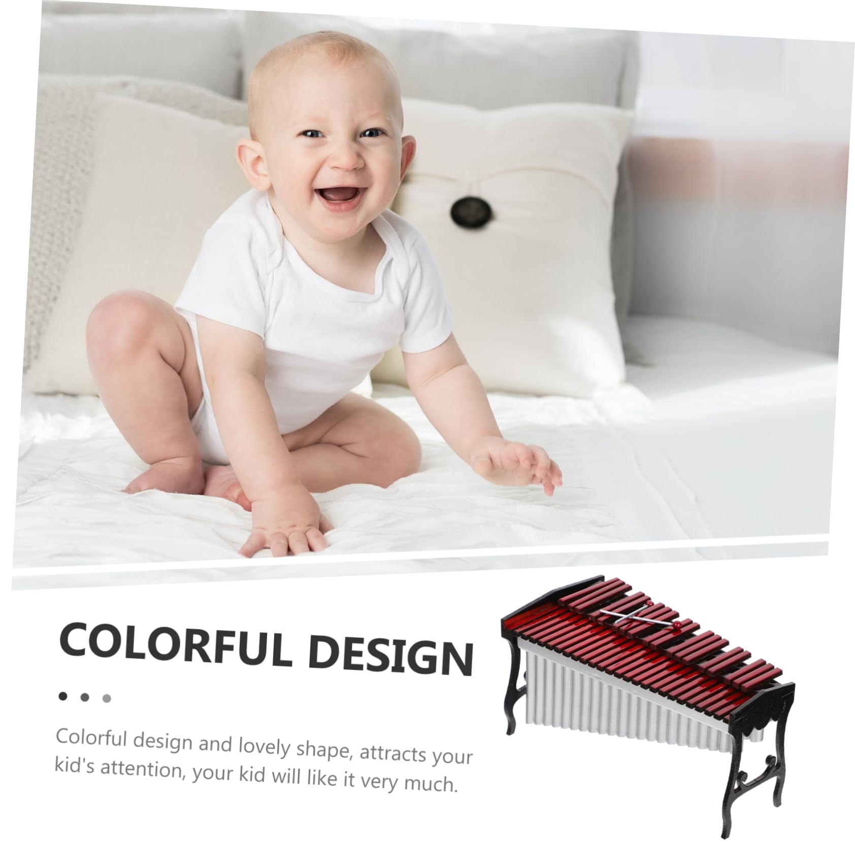 Gogogmee 1Set Miniature Xylophone Model Creative Musical Instrument for Imaginative Play and Decor for Interest Cultivation and Artistic Atmosphere