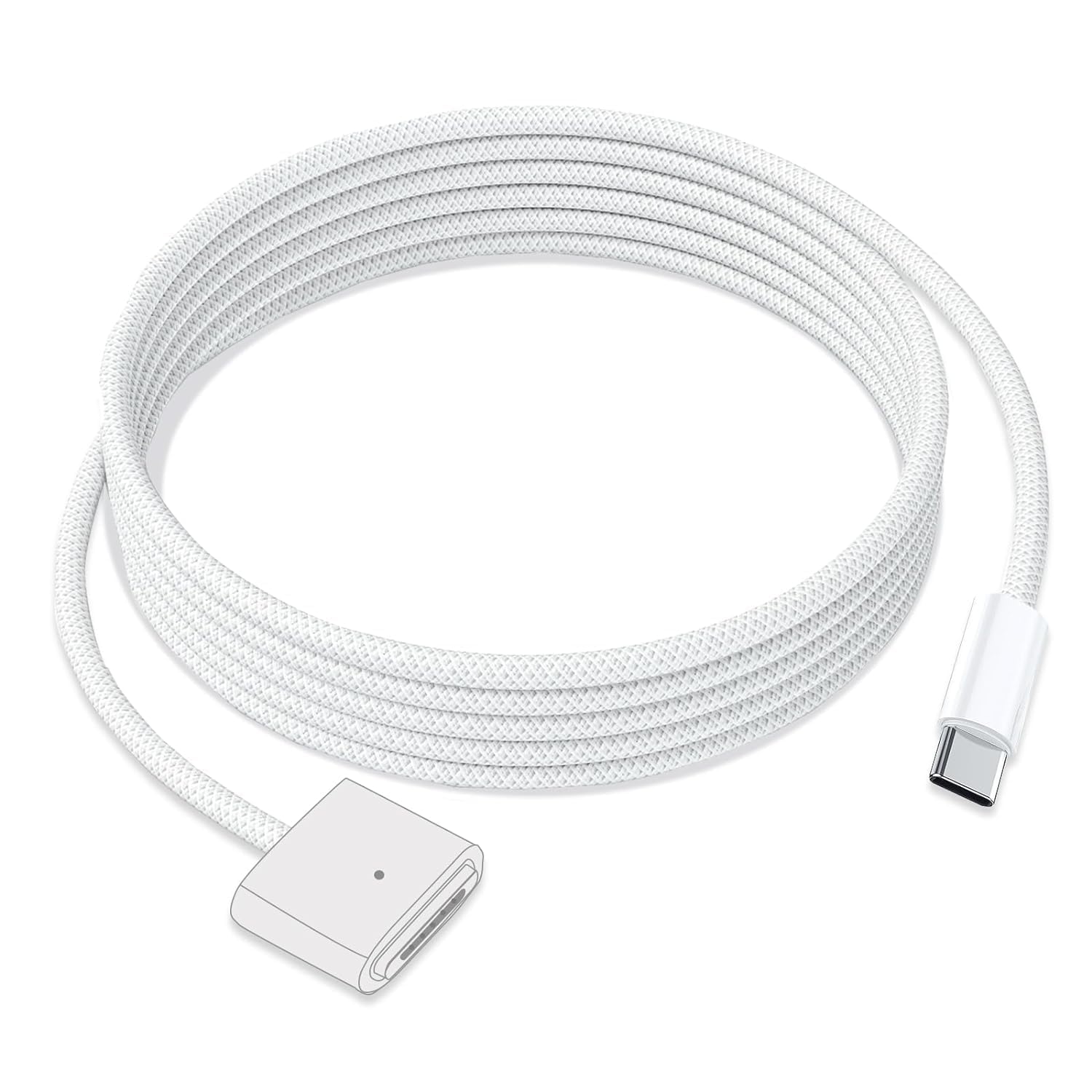 Witamy Braided T-Shape C to MG3 Mag-Safe 3 DC Cable Cord for upto 140w Adapter Charge Compatible with MacBook Air M2 & MacBook Pro M1 M2 (2021-2023 14"&16 inch)- White (B09CMTDDYG) Amazon Price History, Amazon Price Tracker