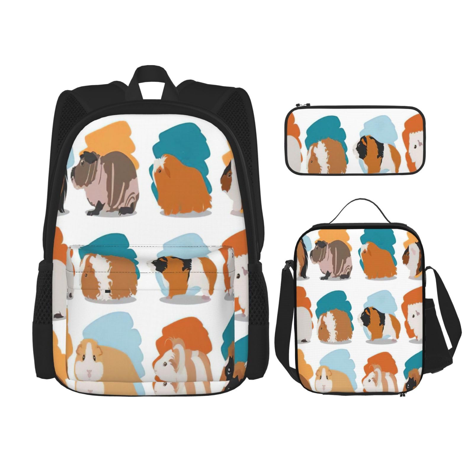 Zaino, borsa portapranzo, astuccio, set da 3 pezzi, per lavoro e