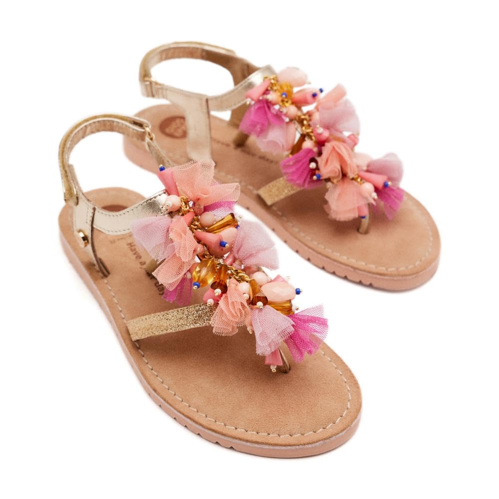 GIOSEPPO Girl's Oakham Flat Sandal, Multicoloured, 1.5 UK