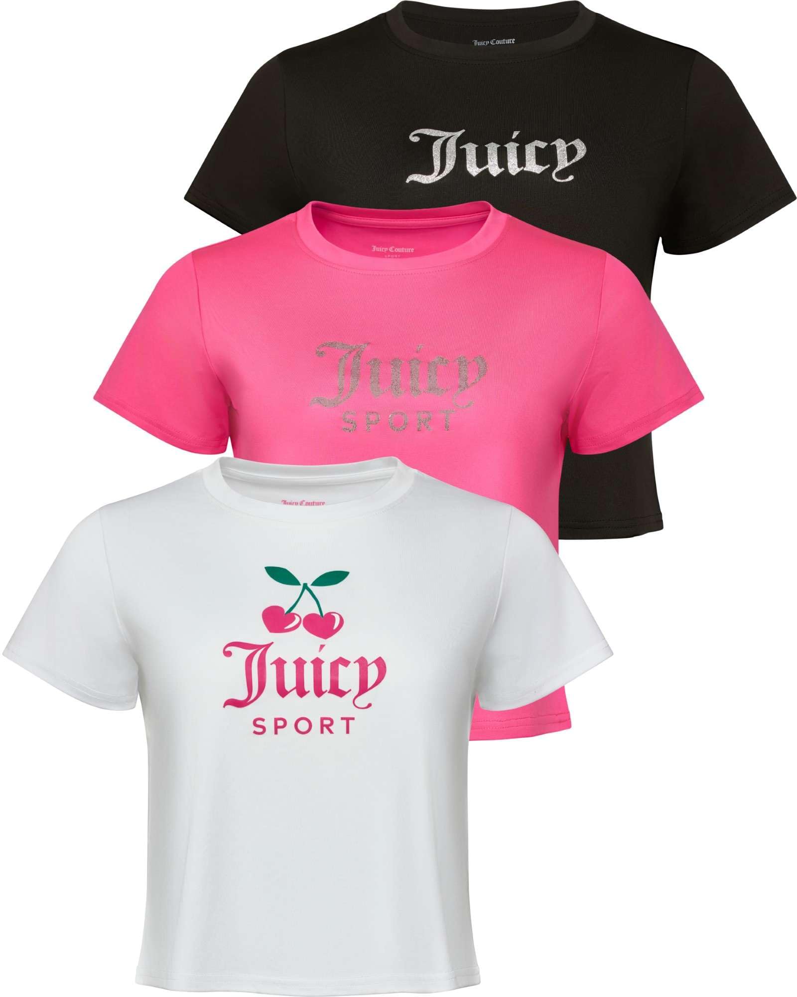 Juicy Couture Women's Cap Sleeve Crop Top Shirts – Athletic Workout, Gym, Yoga & Everyday Activewear (Plus)