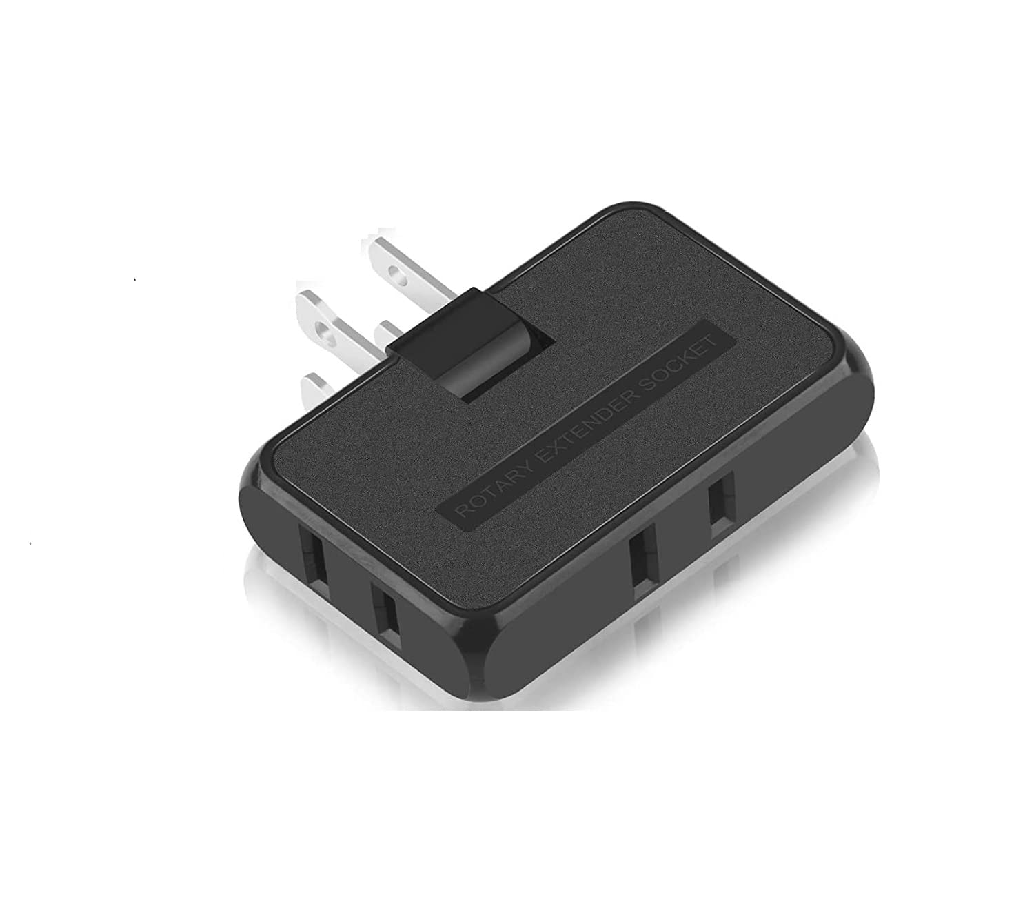 Bitnex 3 in 1 Extension Plug Adapter Foldable 2Prong Swivel Mini Multi Plug Outlet, Rotatable