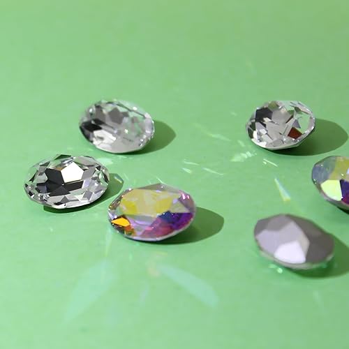 Miniatura 5 de Serbolago Diamantes de imitación ovalados puntiagudos para hacer joyas, piedras de lujo, impresionantes diamantes de imitación para manualidades,