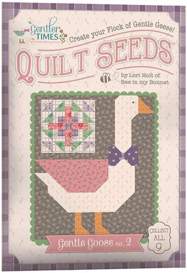 Riley Blake – Complete Set of Gentler Times Quilt Seeds by Lori Holt of Bee in My Bonnet | 9 Quilt Block Patterns in Keepsake Packaging
