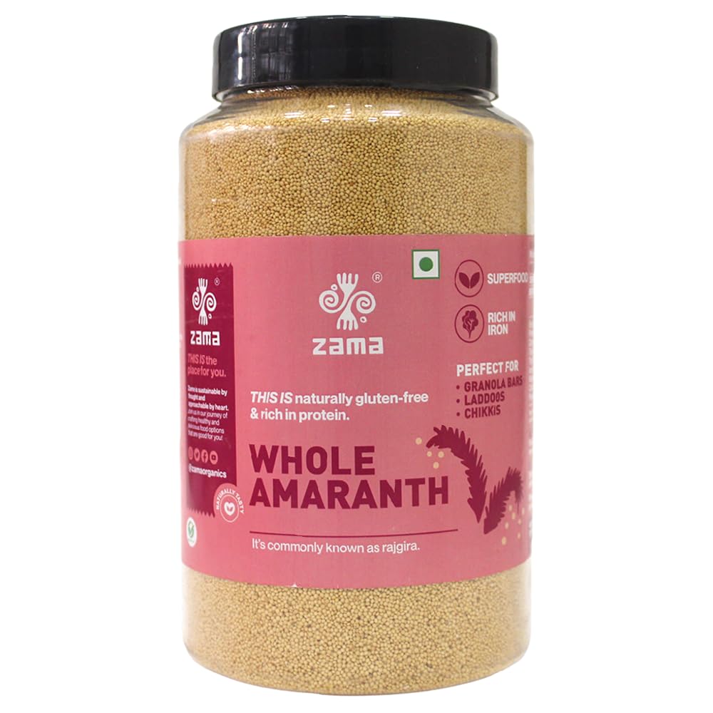 Zama Organics Amaranth Seeds 1Kg Jar | Certified organic | Rich in Fiber & Protein | Keto Friendly | Best for soups, chapati, salads | Gluten free, Calcium Rich | No Cholesterol | Rajgira Seed (B0CPJFW2NR) Amazon Price History, Amazon Price Tracker