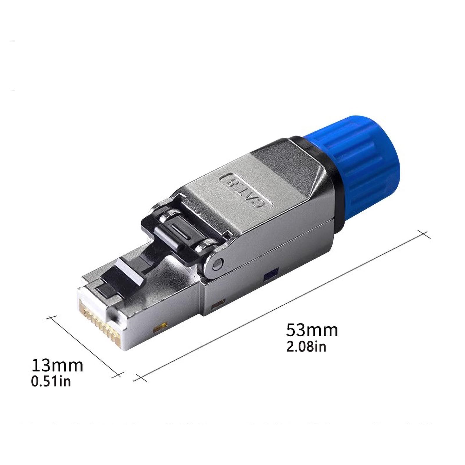 CAT8 RJ45 Stecker geschirmt werkzeuglos für CAT6A/7/8 26-23 AWG