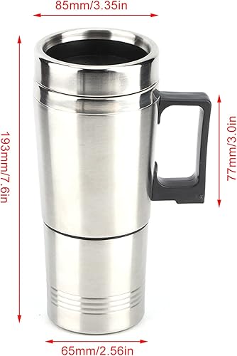 Miniatura 4 de Hervidor eléctrico portátil para automóvil, 12 V, taza de calefacción eléctrica para café, té, taza de calentamiento de agua, hervidor de viaje,