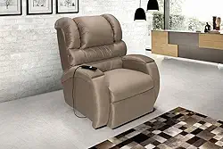 Poltrona do Papai Imperial Reclinável Motorizada - Suede Areia