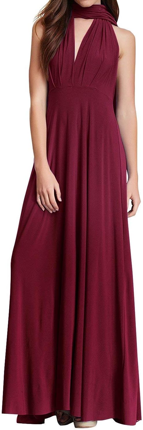 OBEEIIWomen Transformer Multi Way Bandage Dress Convertible Bridesmaid Gown