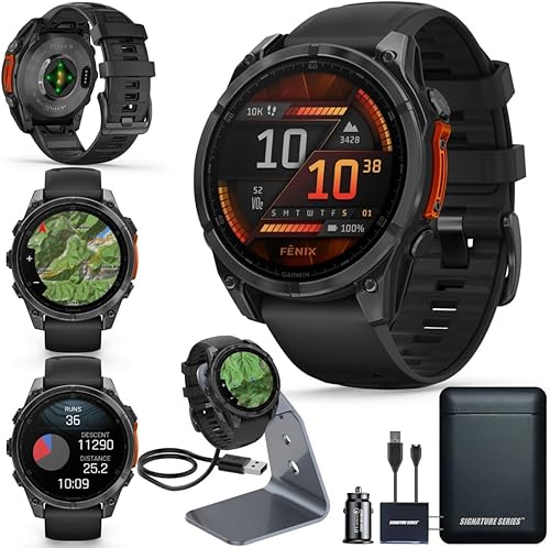 Miniatura 11 de Garmin Fenix 8 Premium Multisport GPS Reloj inteligente para correr, 47 mm | AMOLED, Certificado para buceo, linterna incorporada | Titanio con