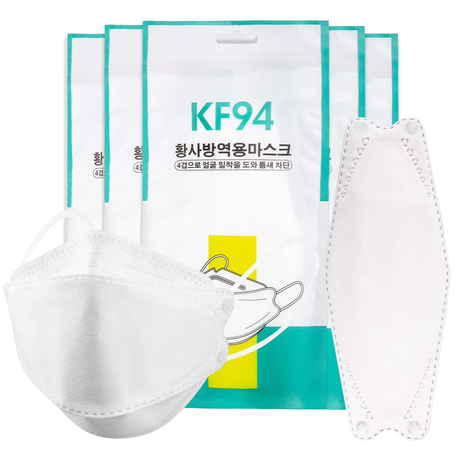 50/100 Pack KF94 Face_Covers, Color Màsk，Black Màsk，4-Layer Màsk outdoor Daily Use