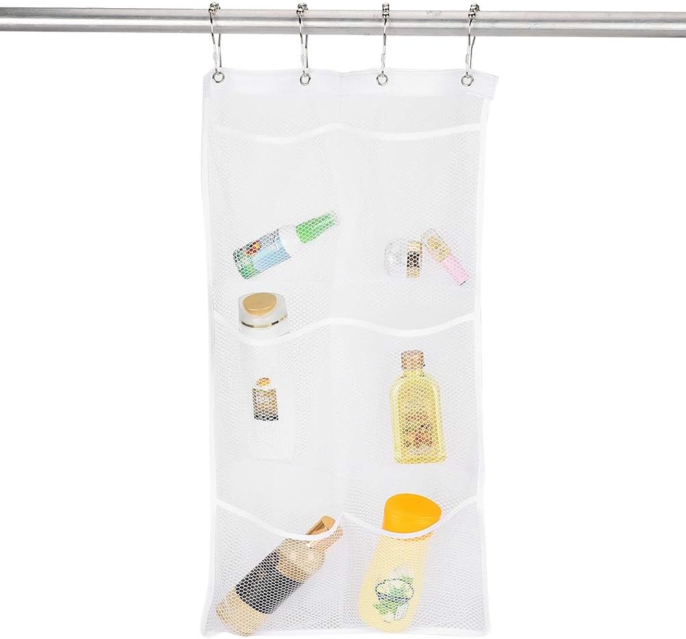 Joyzan Mesh Shower Organizer, 6 Pockets Hanging Caddy Portable Space Saving