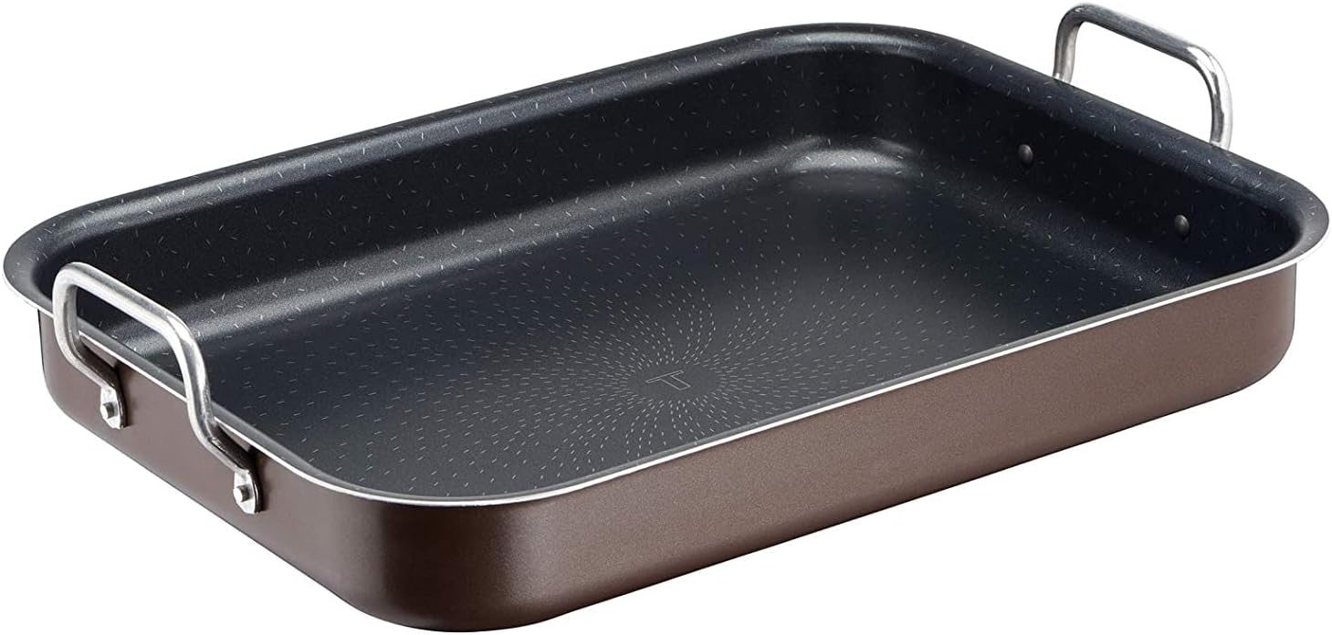 Tefal J1605902 Success Professional Aluminium Baking Dish with Handles - Brown - 27 x 37 x 4.5 cm