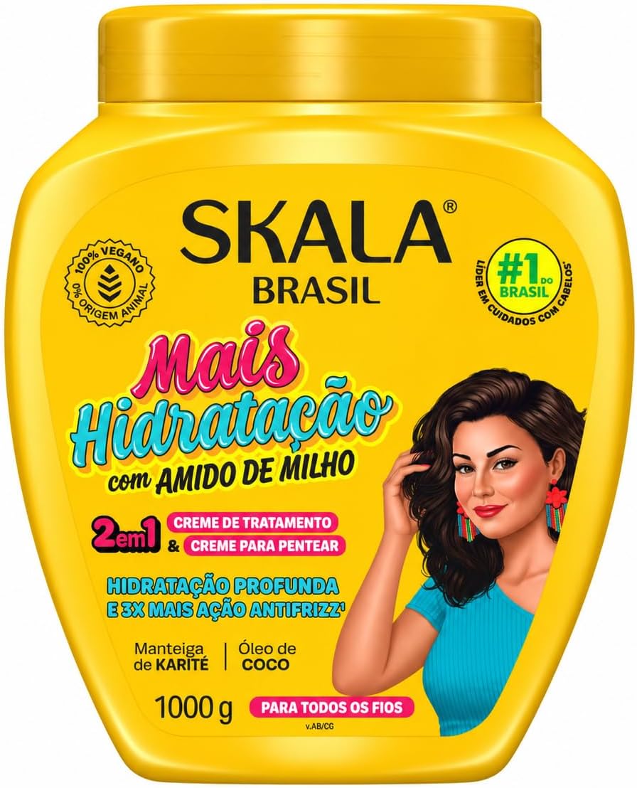 Linha Expert - Creme de Tratamento 2 em 1 Amido de Milho 1 Kg - (Expert Collection - Corn Starch 2 in 1 Treatment Cream Net 33.81 Oz)