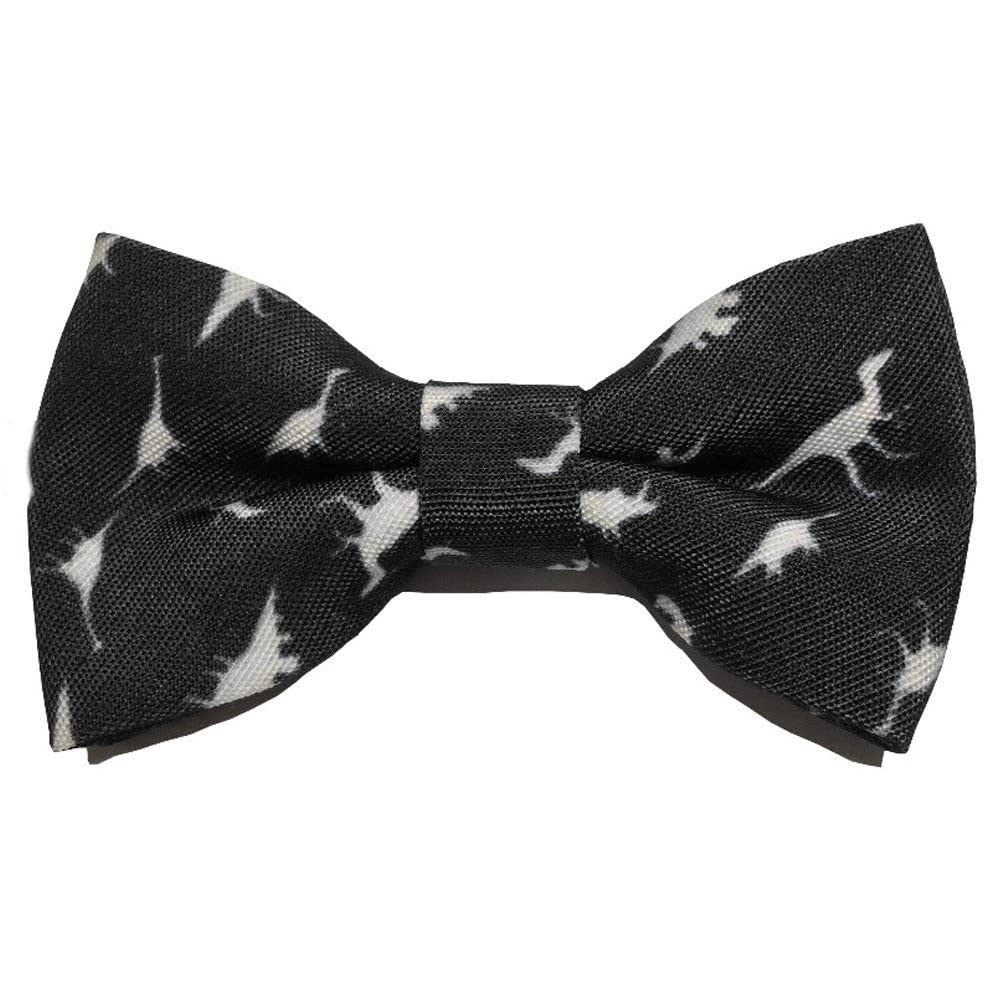 Danlai Boys Black Dinosaur Adjustable Pre-Tied Pattern Bow Ties For Kids Toddler Children Bowtie Elegant Gentleman Party Pet Bow Ties