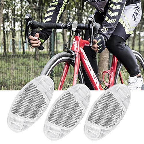 8 Pièces Réflecteur de Vélo Avant et Arrière, Support de Réflecteur de Roue de Vélo, Bande
