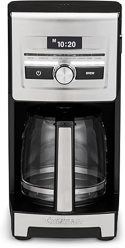 Cuisinart Personal Brew™ 12-Cup Coffee Maker, Automatic Coffee Machine, Programmable Coffee Maker for Home Brewing Convenience with Adjustable Brew Strength, Stainless Steel/Black, DCC-12