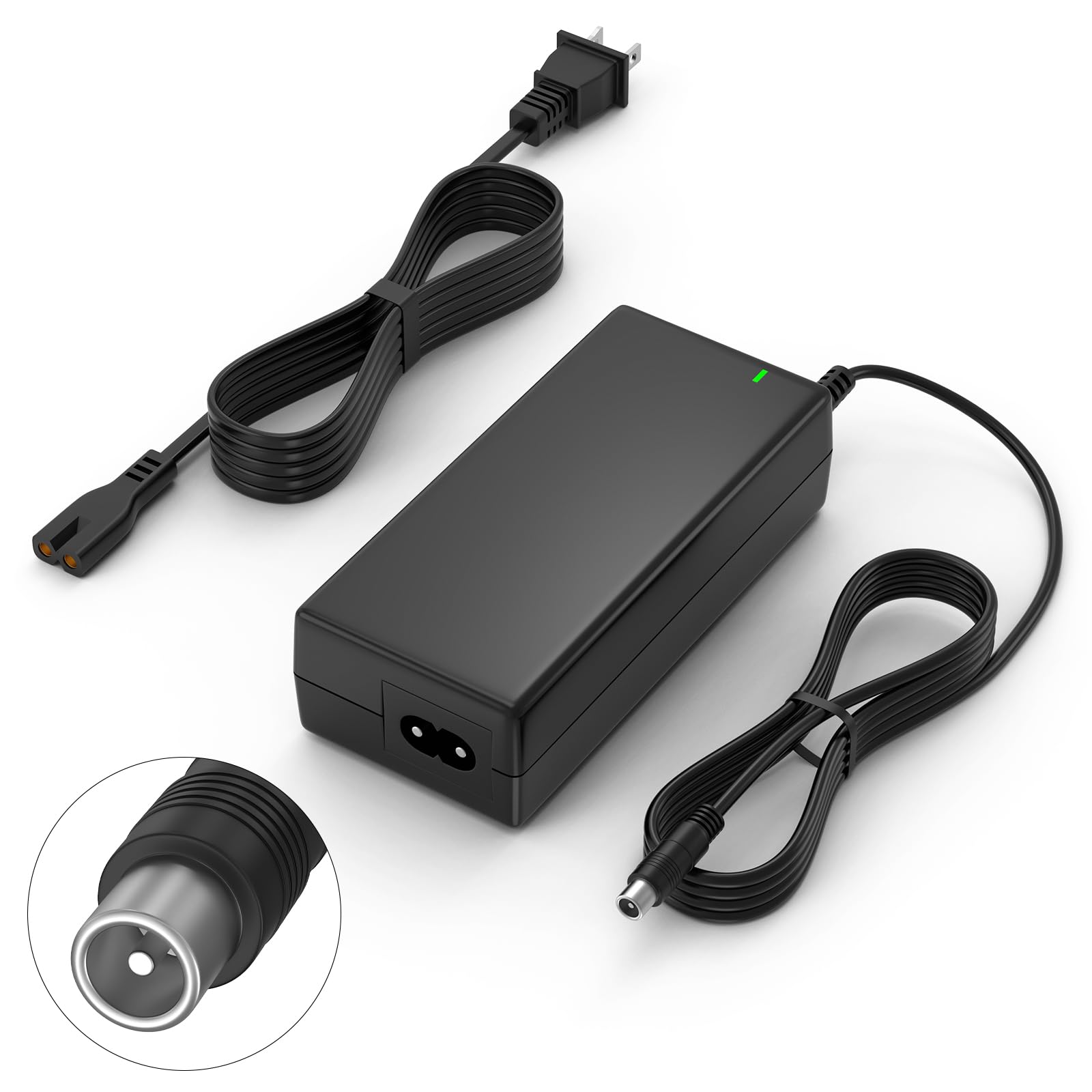 SGS Certified 42V 2A Electric Scooter Charger (Round RCA Connector Charger) Compatible with Segway Ninebot Scooter, Lime, Lime-S, Spin, Skip, ES1 ES2 ES4 Electric Scooter for 36V Li-ion 10S Battery