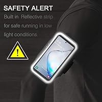 Vista 7 de Brazalete para Galaxy Note 10+, 9, 8, JEMACHE Gym Run, resistente al agua, para Samsung Galaxy Note 8/9/10 Plus con soporte para llaves (negro)