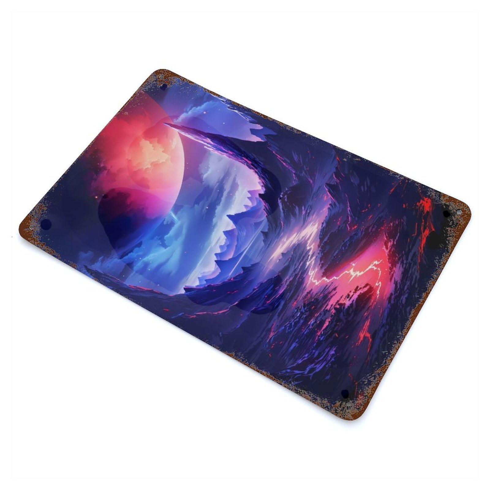 Celestial Dreamscape Retro Metal Sign 11.8"x7.9", for Pub, Kitchen And Man Cave Decor, Industrial Home Decor