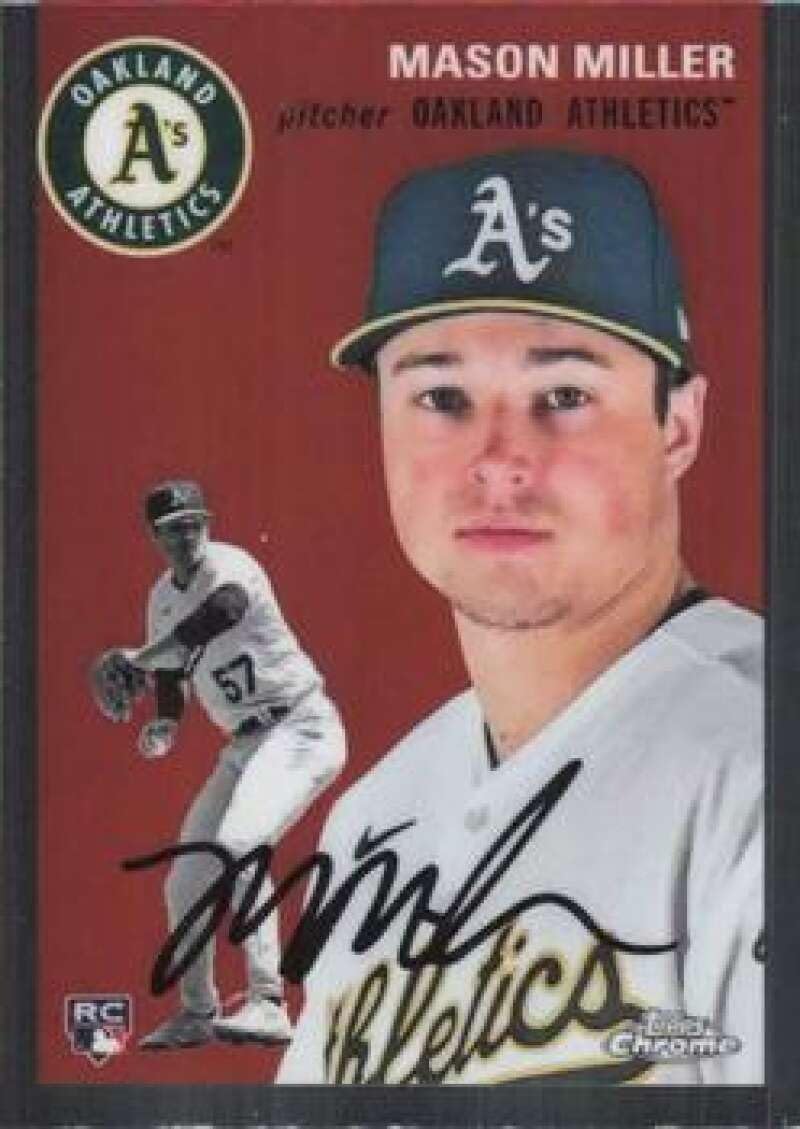 2023 Topps Chrome Platinum Anniversary Baseball #109 Mason Miller RC Rookie Oakland Athletics Official MLB Trading Card (Stock Photo Shown, Card in Near Mint to Mint Condition)