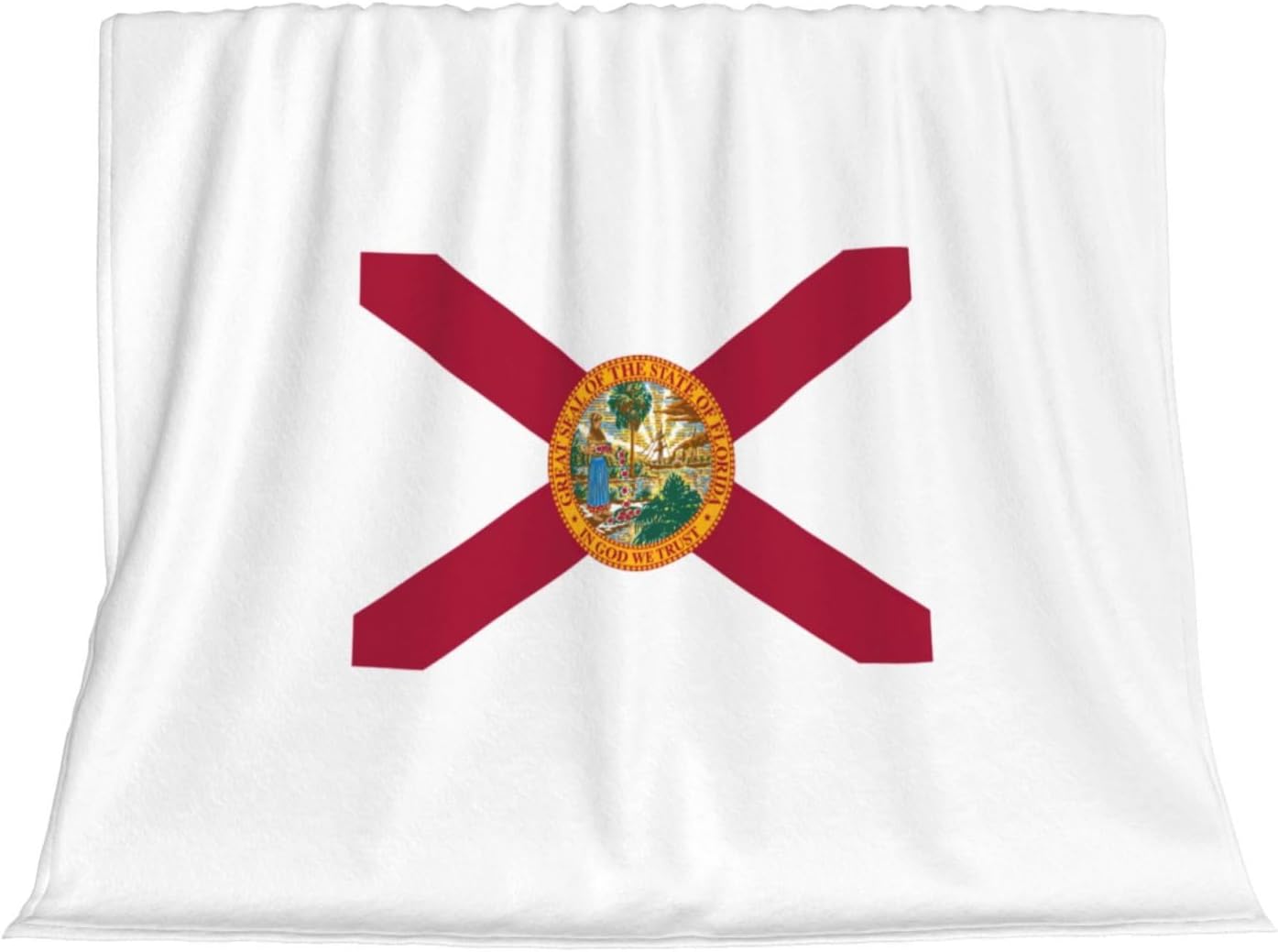 Flag of Florida Print Cozy Soft Blankets Warm 50x60 in Lightweight Blanket for Camping Travel