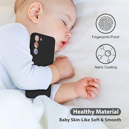 Miniatura 6 de oakxco Funda para teléfono Samsung Galaxy S23 de silicona líquida, bonita funda de gel de TPU suave delgada y delgada para mujeres y niñas, diseño