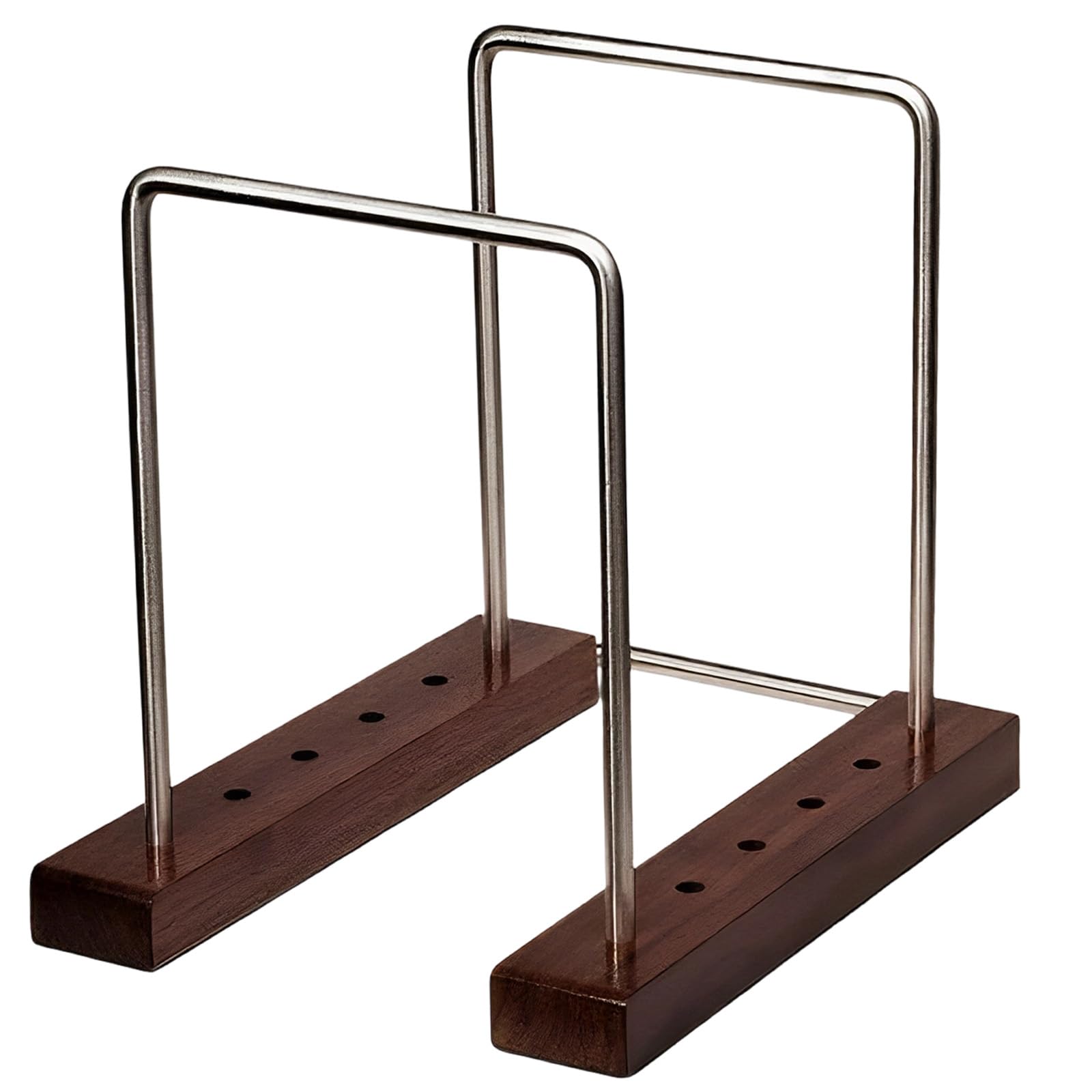 Generisch Supporto per dischi in legno e metallo, base in legno di noce per esporre album, design aperto per riporre vinili, stile vintage americano, 19,8 x 19 x 16,7 cm