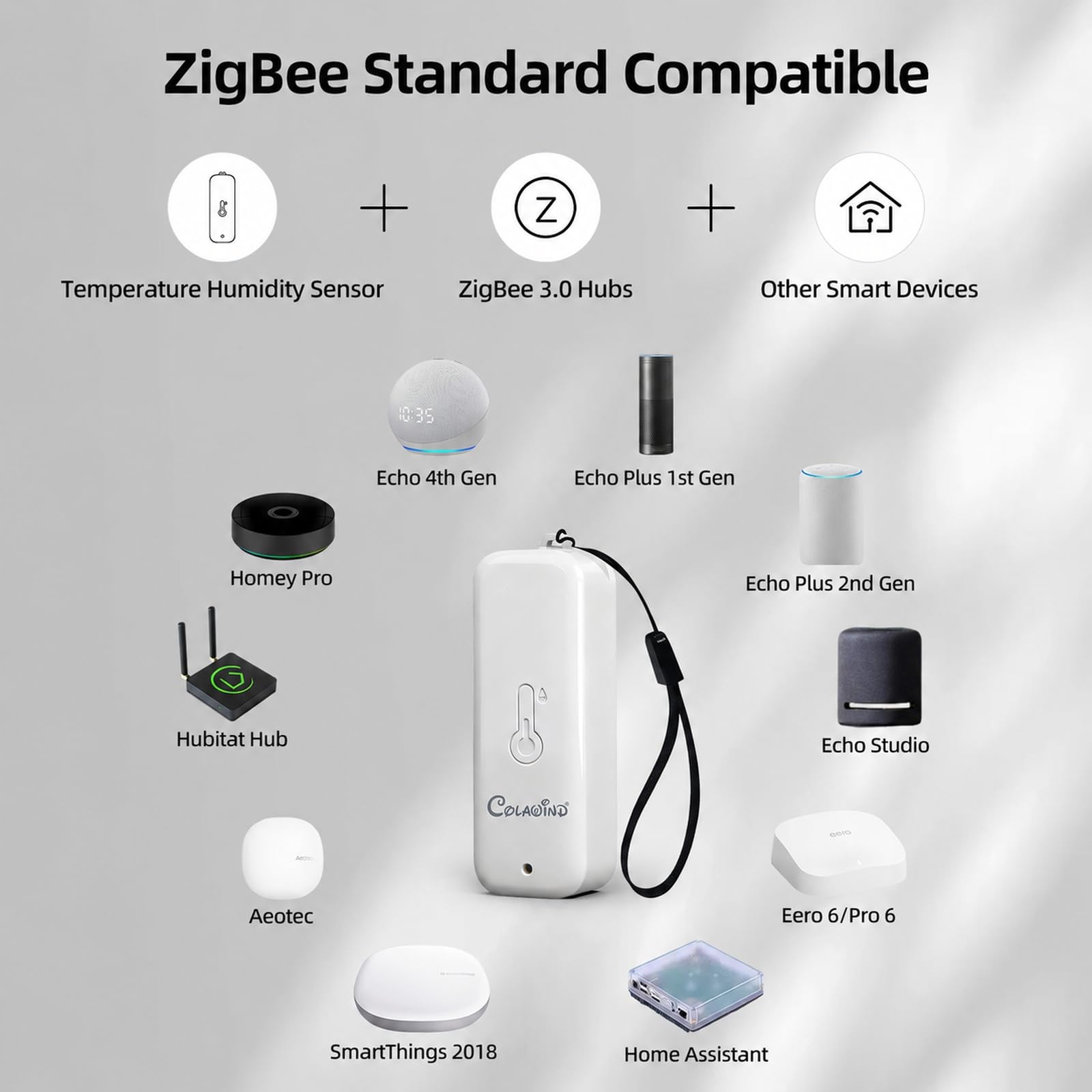 Sensore di temperatura e umidità Zigbee - confezione da 3, termometro igrometro impermeabile IP65 per interni ed esterni, hub richiesto, monitoraggio remoto tramite app e domotica