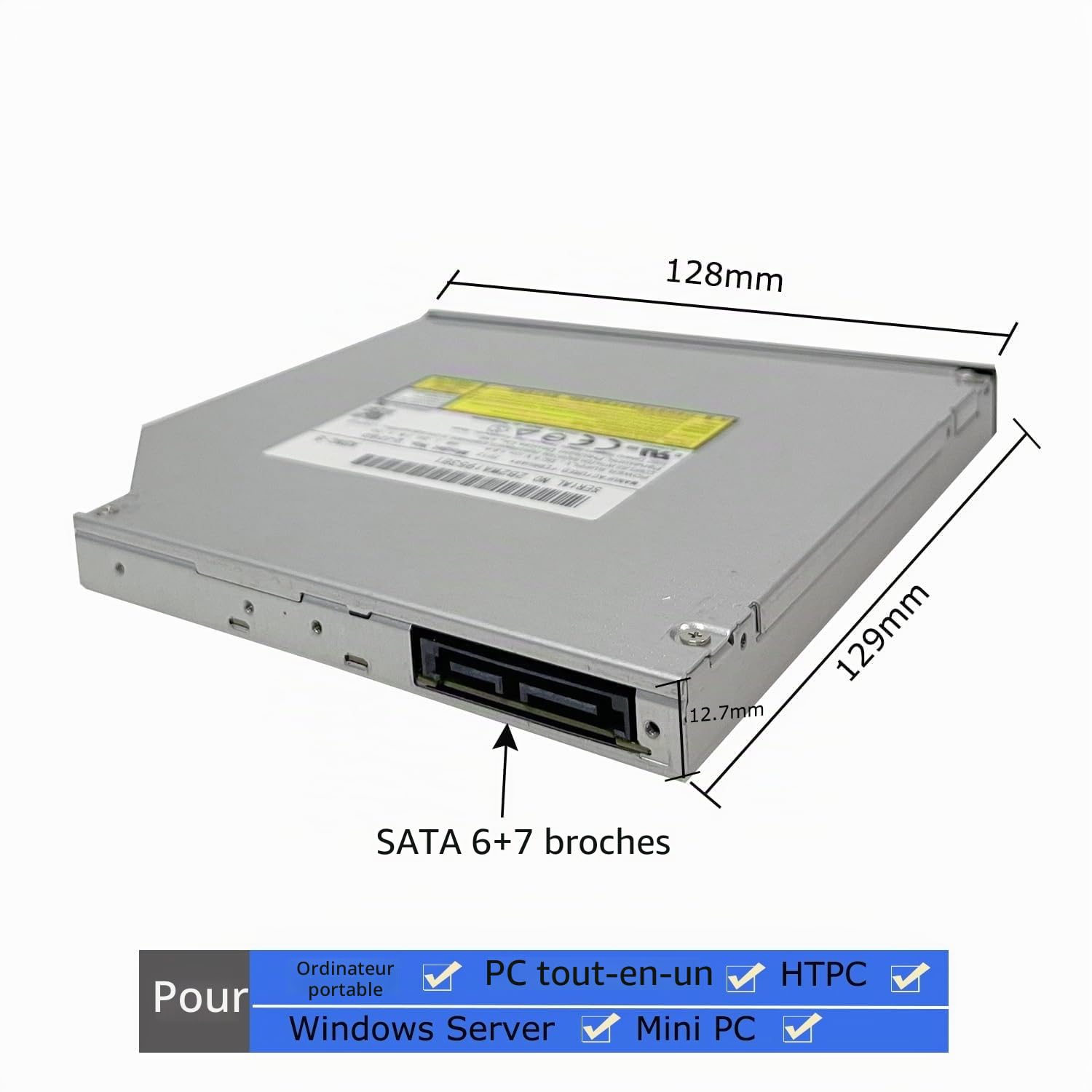 UJ-260 UJ260 6X Blu-RAY BD-RE DVD Rewriter interne 12,7 mm SATA Laptop Drive avec lunette pour Dell Optiplex 7020 3060 3050 et pour HP Pavilion dv4 dv5 dv6 dv7 dv8
