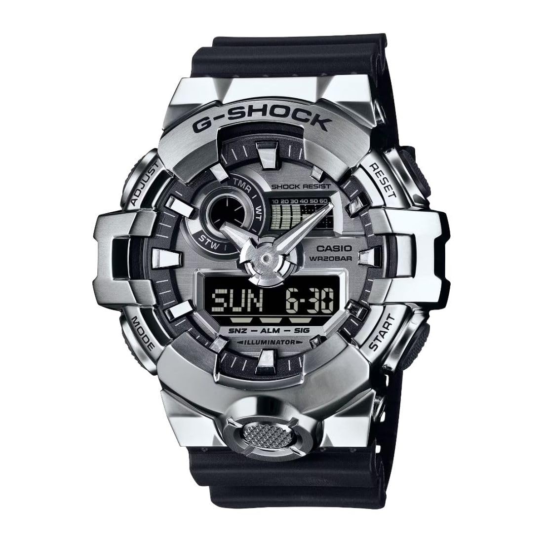 Casio G-Shock G-Steel Silver Analog Digital Mens Watch GM700-1A